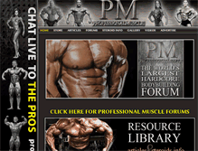 Tablet Screenshot of professionalmuscle.com